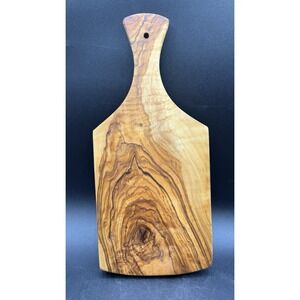 Olive Wood Paddle / Serving / Cheese Board W/ Handle - Handmade